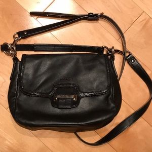 Coach “Taylor” Leather Flap Crossbody Bag